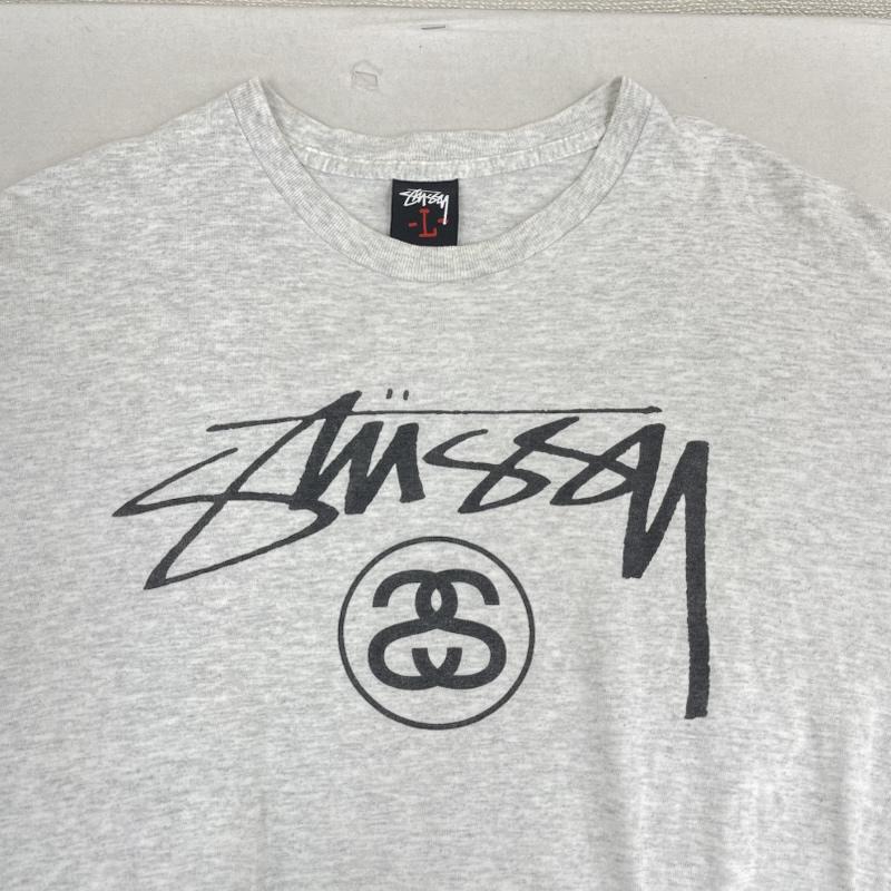 ステューシー STUSSY Tシャツ 半袖 メキシコ製 00s BASIC STUSSY プリント Tシャツ カットソー L 灰 / グレー / gray メンズ USED 古着 中古 50166143