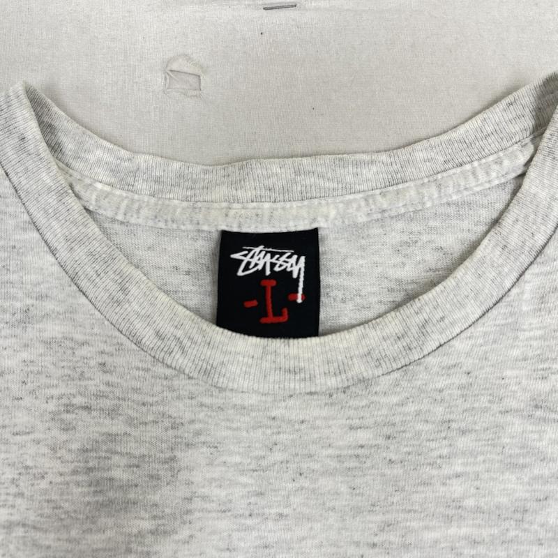 ステューシー STUSSY Tシャツ 半袖 メキシコ製 00s BASIC STUSSY プリント Tシャツ カットソー L 灰 / グレー / gray メンズ USED 古着 中古 50166143