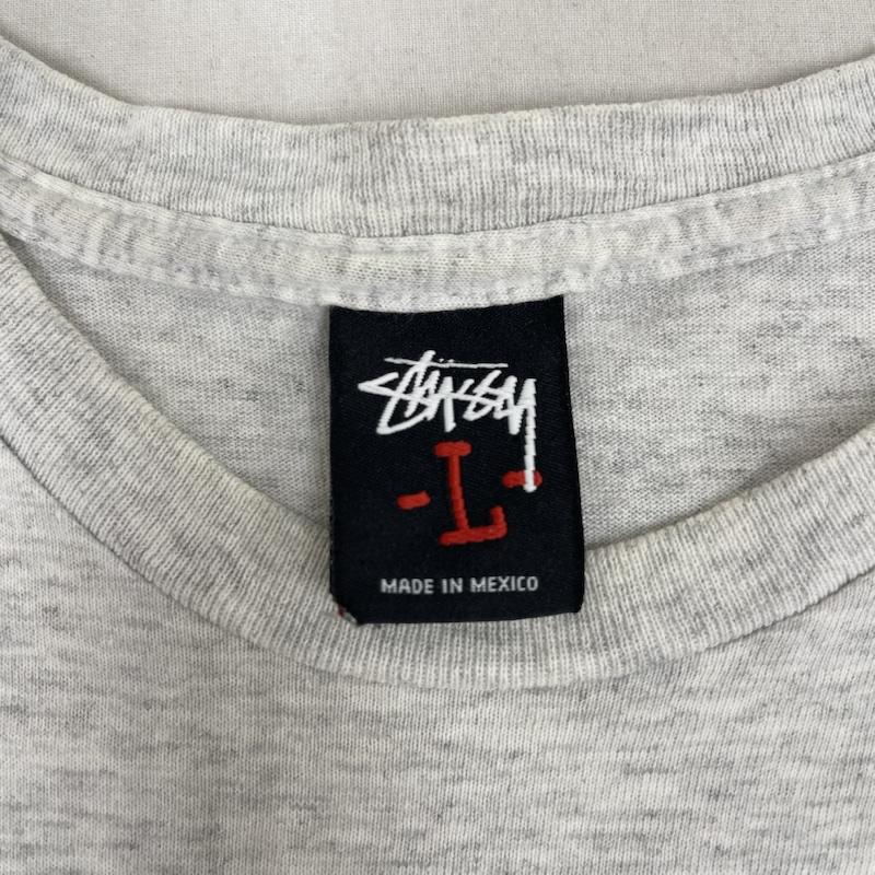 ステューシー STUSSY Tシャツ 半袖 メキシコ製 00s BASIC STUSSY プリント Tシャツ カットソー L 灰 / グレー / gray メンズ USED 古着 中古 50166143