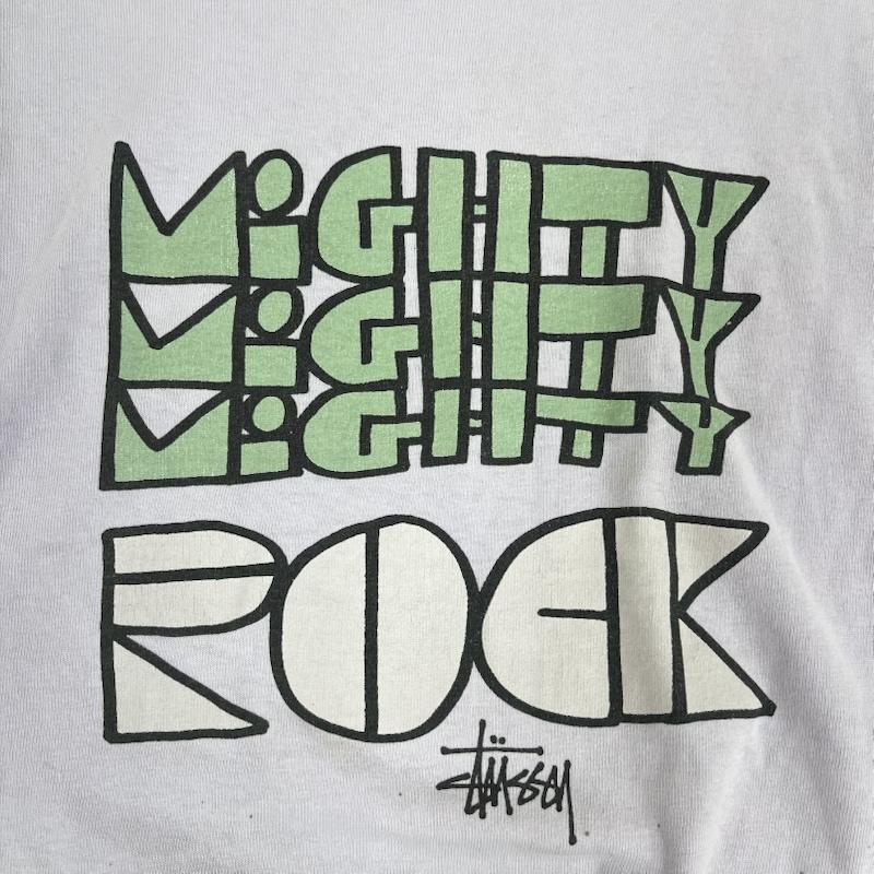 ステューシー STUSSY Tシャツ 半袖 メキシコ製 00s MIGHTY ROCK Tee ラベンダーカラー プリント Tシャツ L 紫 / パープル / purple メンズ USED 古着 中古 50166144