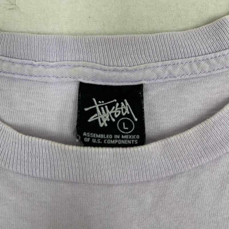 ステューシー STUSSY Tシャツ 半袖 メキシコ製 00s MIGHTY ROCK Tee ラベンダーカラー プリント Tシャツ L 紫 / パープル / purple メンズ USED 古着 中古 50166144