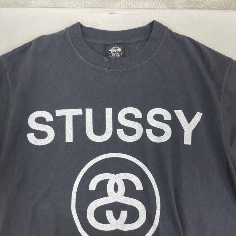 ステューシー STUSSY Tシャツ 半袖 USA製 SSリンク プリント Tシャツ カットソー M 黒 / ブラック / black メンズ USED 古着 中古 50166145