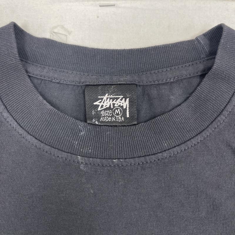 ステューシー STUSSY Tシャツ 半袖 USA製 SSリンク プリント Tシャツ カットソー M 黒 / ブラック / black メンズ USED 古着 中古 50166145
