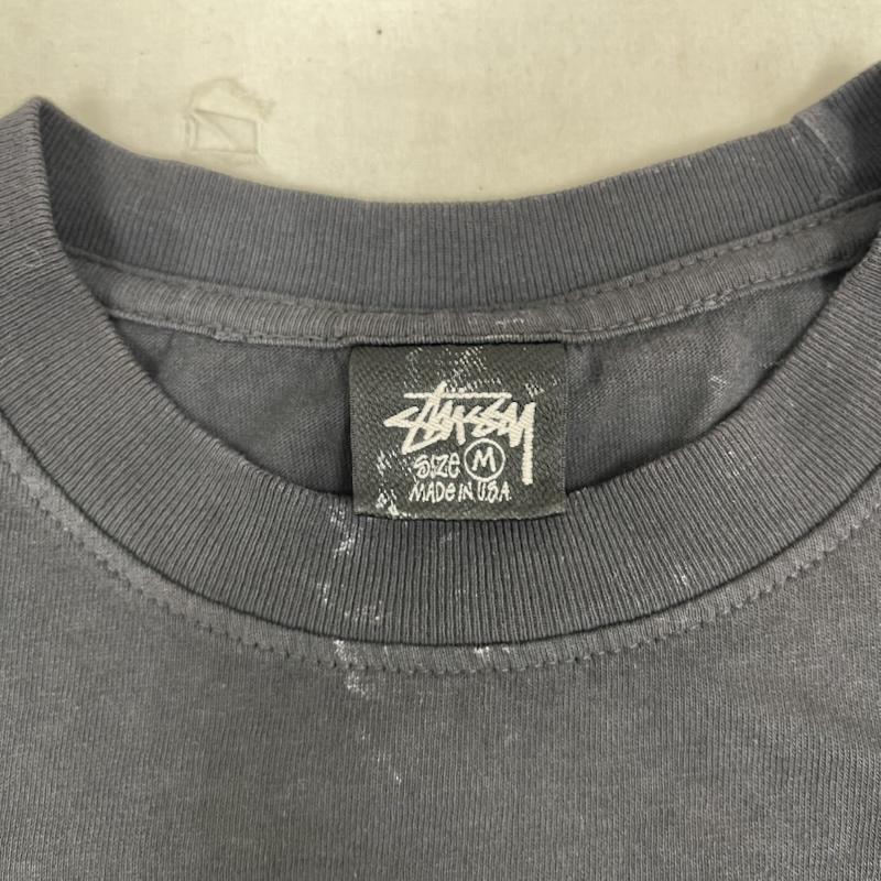 ステューシー STUSSY Tシャツ 半袖 USA製 SSリンク プリント Tシャツ カットソー M 黒 / ブラック / black メンズ USED 古着 中古 50166145