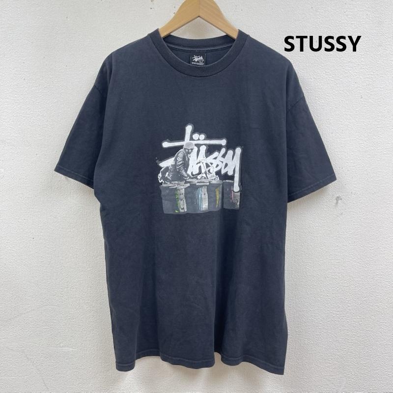 ステューシー STUSSY Tシャツ 半袖 メキシコ製 00s DJ フォト グラフィック プリント Tシャツ L 黒 / ブラック / black メンズ USED 古着 中古 50166146