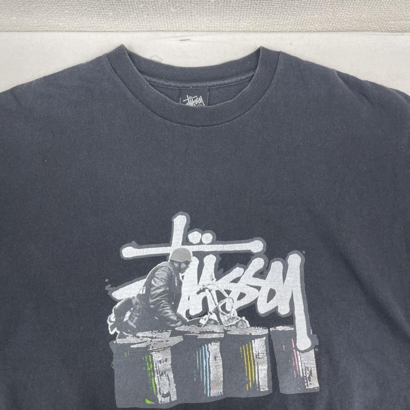 ステューシー STUSSY Tシャツ 半袖 メキシコ製 00s DJ フォト グラフィック プリント Tシャツ L 黒 / ブラック / black メンズ USED 古着 中古 50166146