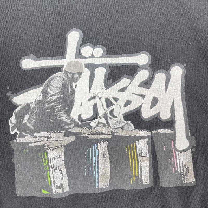 ステューシー STUSSY Tシャツ 半袖 メキシコ製 00s DJ フォト グラフィック プリント Tシャツ L 黒 / ブラック / black メンズ USED 古着 中古 50166146
