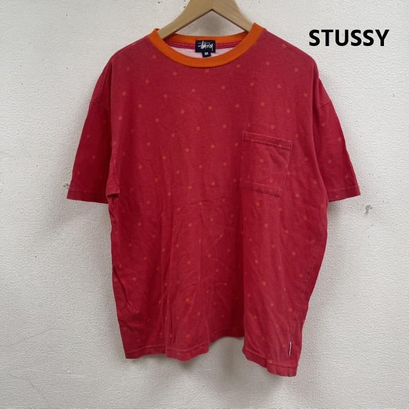 ステューシー STUSSY Tシャツ 半袖 USA製 90s OLD STUSSY ドット柄 ポケット Tシャツ カットソー M 赤 / レッド / red メンズ USED 古着 中古 50166147