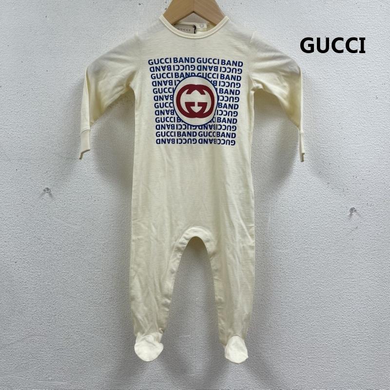 グッチ GUCCI ワンピース・ドレス・オールインワン ワンピース・ドレス・オールインワン イタリア製 GGロゴ サークル プリント ベビー用 ロンパース スリープスーツ 38 ベージュ / ベージュ / beige ボーイズ USED 古着 中古 50166148
