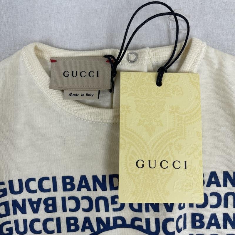 グッチ GUCCI ワンピース・ドレス・オールインワン ワンピース・ドレス・オールインワン イタリア製 GGロゴ サークル プリント ベビー用 ロンパース スリープスーツ 38 ベージュ / ベージュ / beige ボーイズ USED 古着 中古 50166148