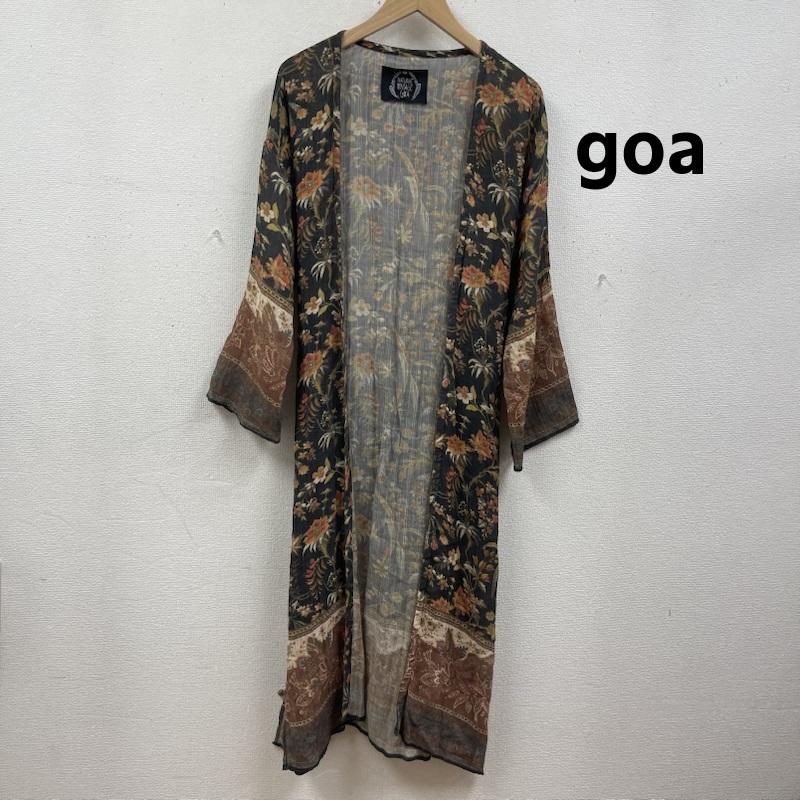 ゴア goa カーディガン 長袖 フラワー 花柄 デザイン ロングガウン ロングカーディガン FREE マルチカラー / マルチカラー / multicolor レディース USED 古着 中古 50166149