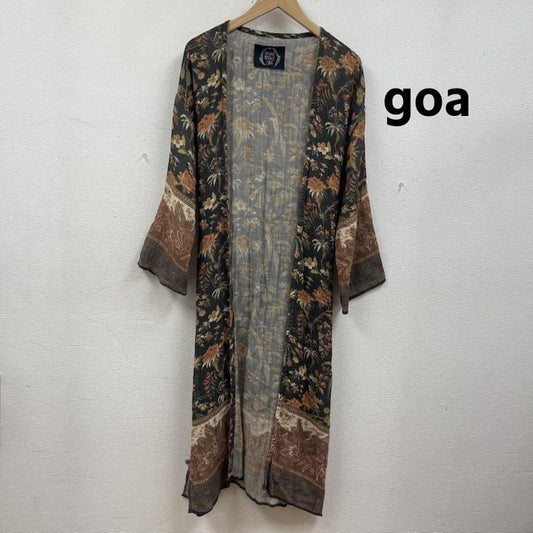ゴア goa カーディガン 長袖 フラワー 花柄 デザイン ロングガウン ロングカーディガン FREE マルチカラー / マルチカラー / multicolor レディース USED 古着 中古 50166149