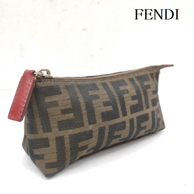 フェンディ FENDI ポーチ ポーチ FFロゴ ズッカ柄 ポーチ - 茶 / ブラウン / brown レディース USED 古着 中古 50166155