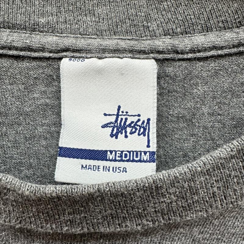 ステューシー STUSSY Tシャツ 半袖 00s USA製 銀タグ スカル ソード プリント Tシャツ M 灰 / グレー / gray メンズ USED 古着 中古 50166159