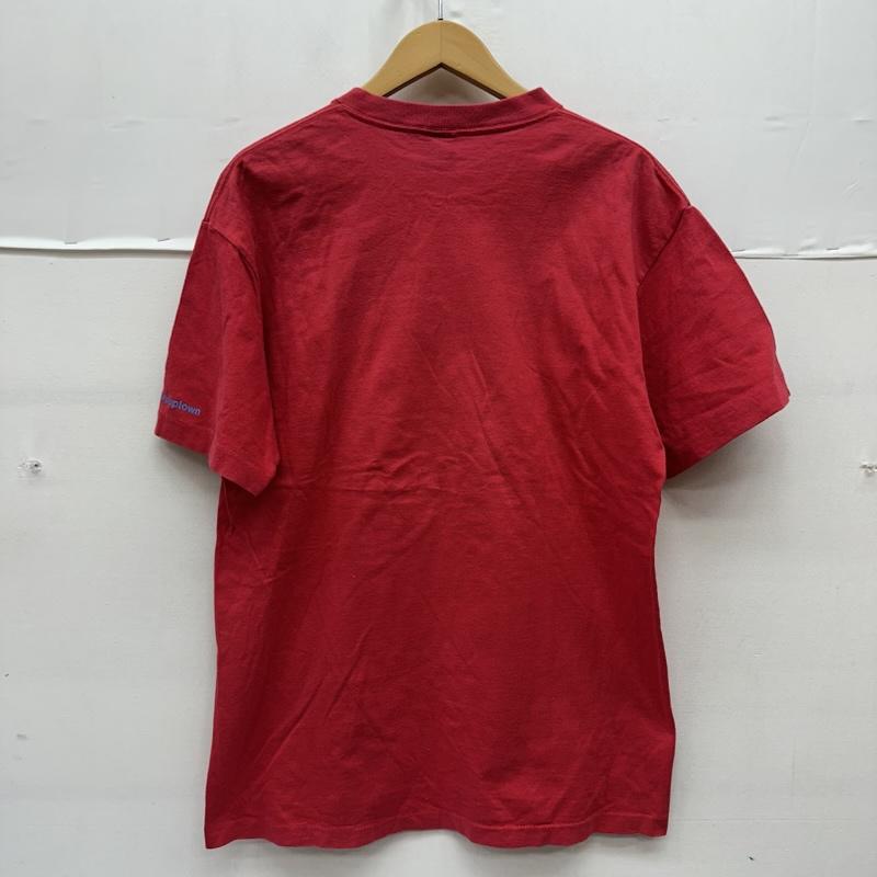 ステューシー STUSSY Tシャツ 半袖 90s USA製 紺タグ 125th プリント Tシャツ L 赤 / レッド / red メンズ USED 古着 中古 50166161