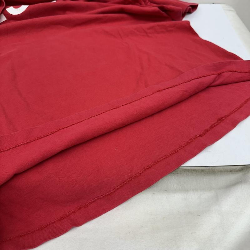 ステューシー STUSSY Tシャツ 半袖 90s USA製 紺タグ 125th プリント Tシャツ L 赤 / レッド / red メンズ USED 古着 中古 50166161