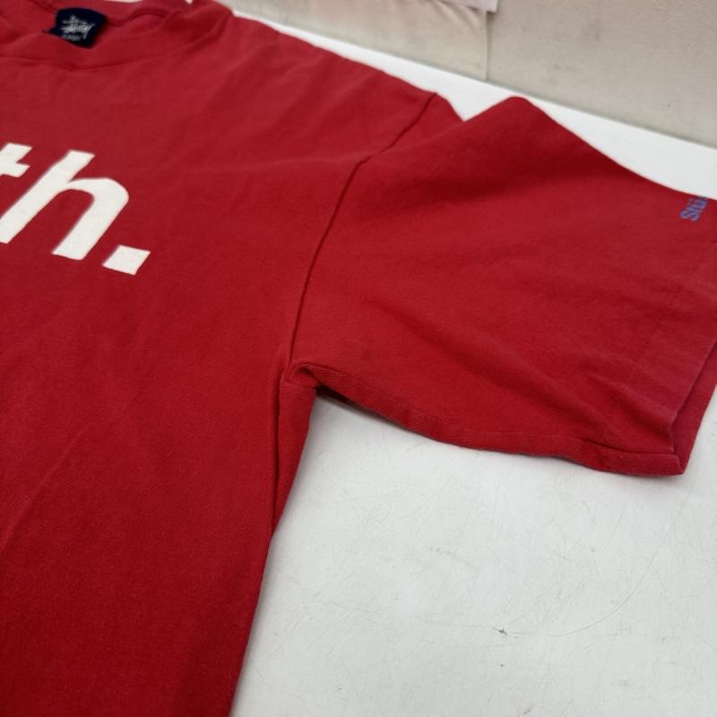 ステューシー STUSSY Tシャツ 半袖 90s USA製 紺タグ 125th プリント Tシャツ L 赤 / レッド / red メンズ USED 古着 中古 50166161