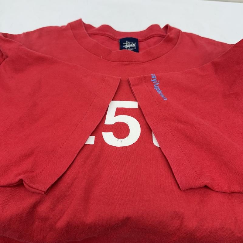 ステューシー STUSSY Tシャツ 半袖 90s USA製 紺タグ 125th プリント Tシャツ L 赤 / レッド / red メンズ USED 古着 中古 50166161