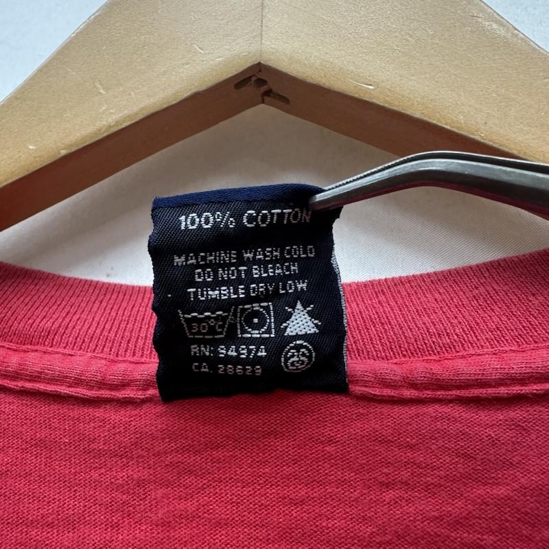 ステューシー STUSSY Tシャツ 半袖 90s USA製 紺タグ 125th プリント Tシャツ L 赤 / レッド / red メンズ USED 古着 中古 50166161