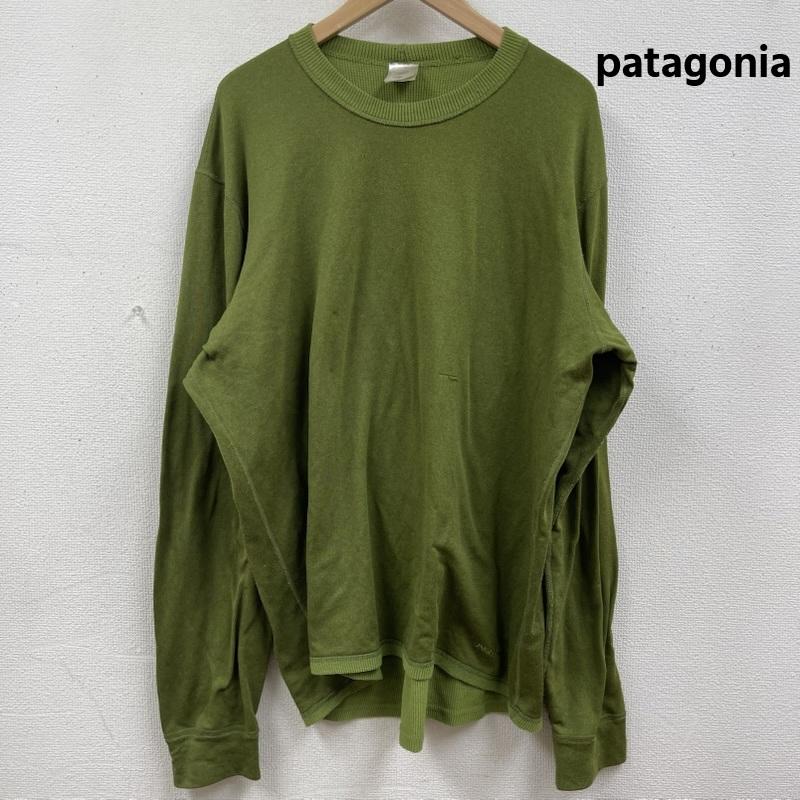 パタゴニア patagonia トレーナー 長袖 USA製 モックネック ロングスリーブ Tシャツ トレーナー L 緑 / グリーン / green メンズ USED 古着 中古 50166163