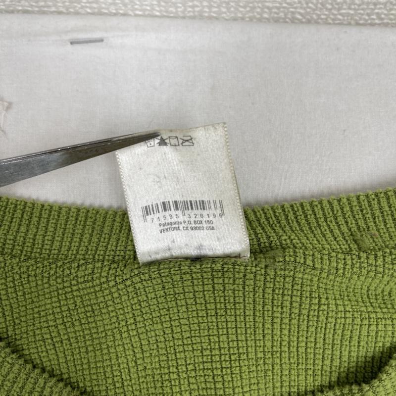 パタゴニア patagonia トレーナー 長袖 USA製 モックネック ロングスリーブ Tシャツ トレーナー L 緑 / グリーン / green メンズ USED 古着 中古 50166163