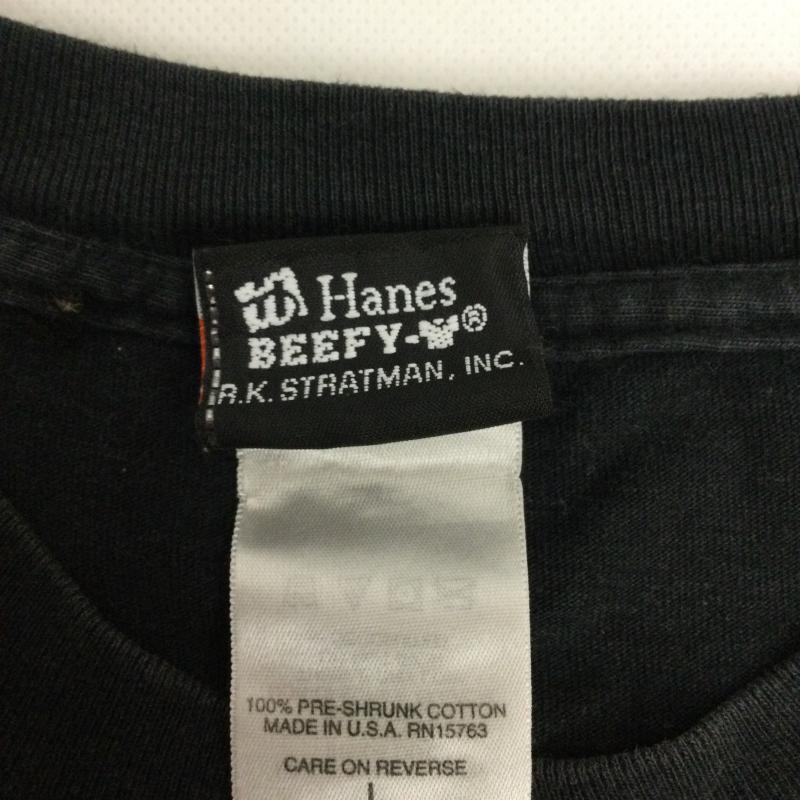 ハーレーダビッドソン Harley-Davidson Tシャツ 半袖 harley-davidson tシャツ HANES BEEFY アメリカ製 L プリント 黒 / ブラック / black メンズ USED 古着 中古 50166165