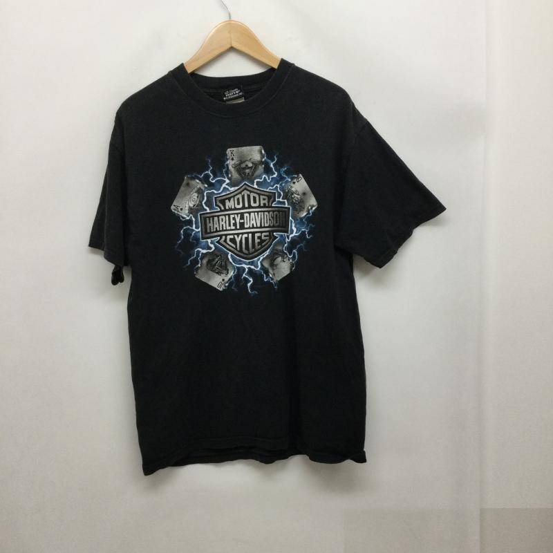 ハーレーダビッドソン Harley-Davidson Tシャツ 半袖 harley-davidson tシャツ HANES BEEFY アメリカ製 L プリント 黒 / ブラック / black メンズ USED 古着 中古 50166165