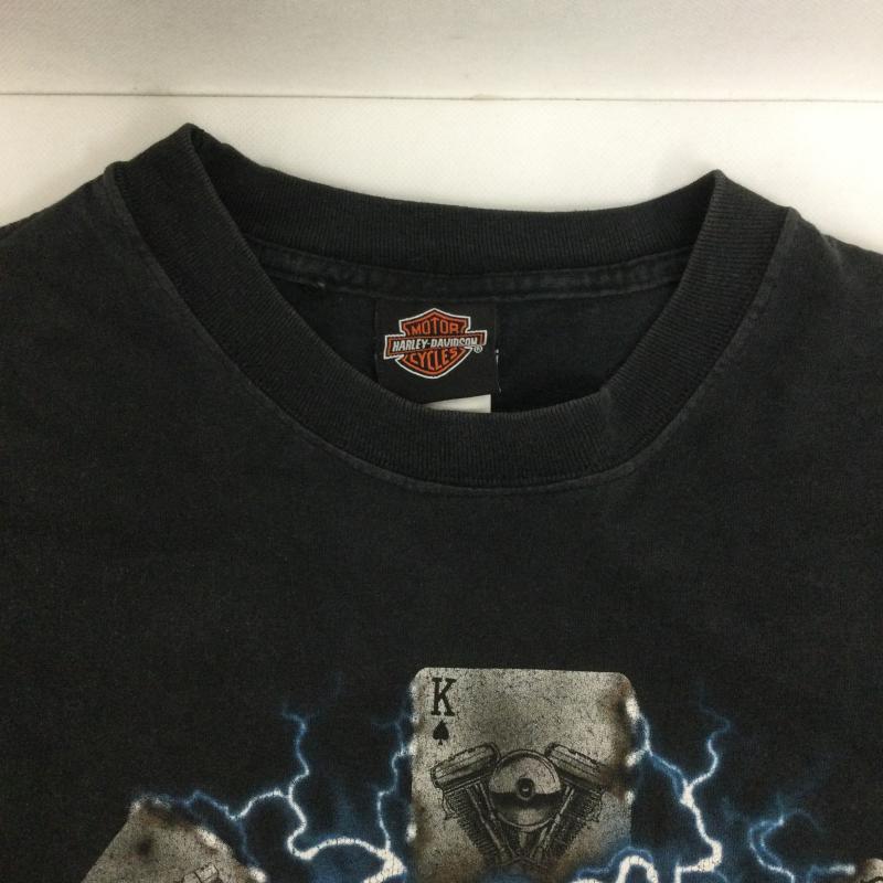 ハーレーダビッドソン Harley-Davidson Tシャツ 半袖 harley-davidson tシャツ HANES BEEFY アメリカ製 L プリント 黒 / ブラック / black メンズ USED 古着 中古 50166165