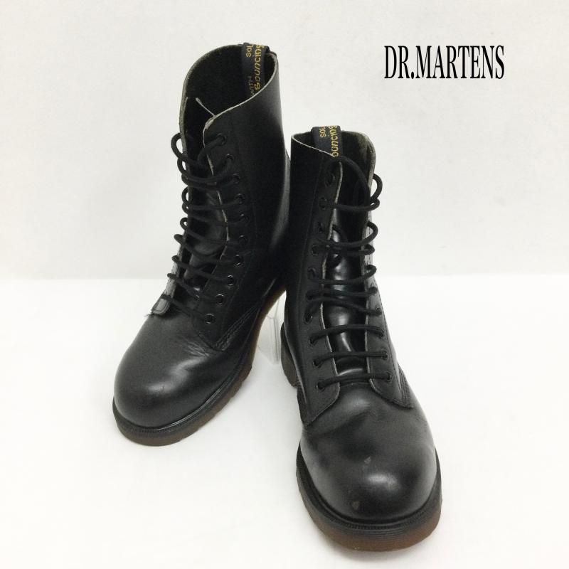 ドクターマーチン Dr.Martens ブーツ ショートブーツ 英国製 ドクターマーチン Dr.Martens スチールトゥ 10ホールブーツ UK：7 黒 / ブラック / black メンズ USED 古着 中古 50166168