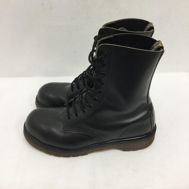 ドクターマーチン Dr.Martens ブーツ ショートブーツ 英国製 ドクターマーチン Dr.Martens スチールトゥ 10ホールブーツ UK：7 黒 / ブラック / black メンズ USED 古着 中古 50166168