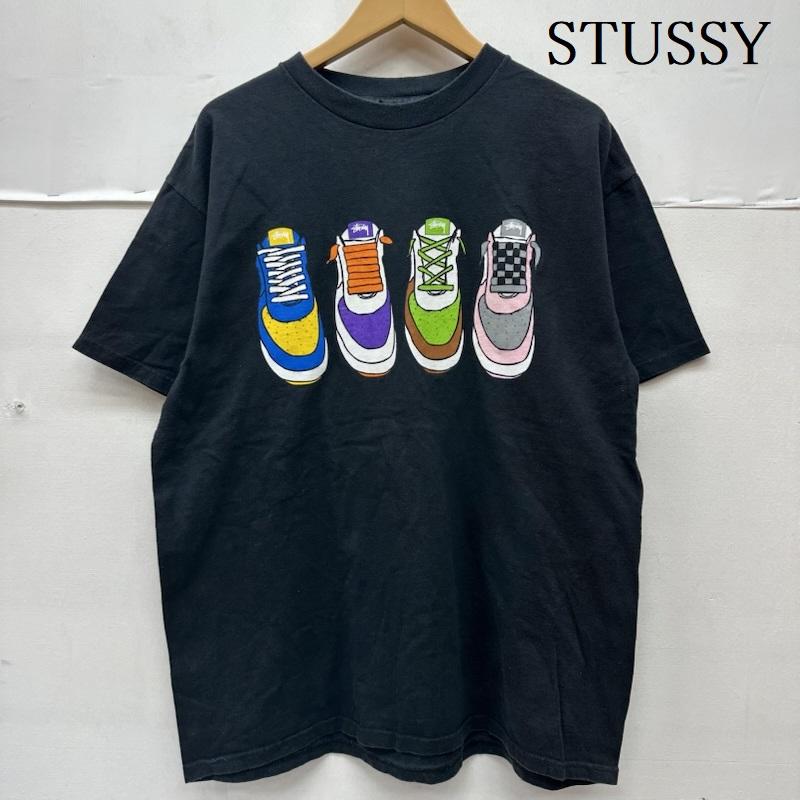 ステューシー STUSSY Tシャツ 半袖 00s スニーカー プリント Tシャツ L 黒 / ブラック / black メンズ USED 古着 中古 50166169
