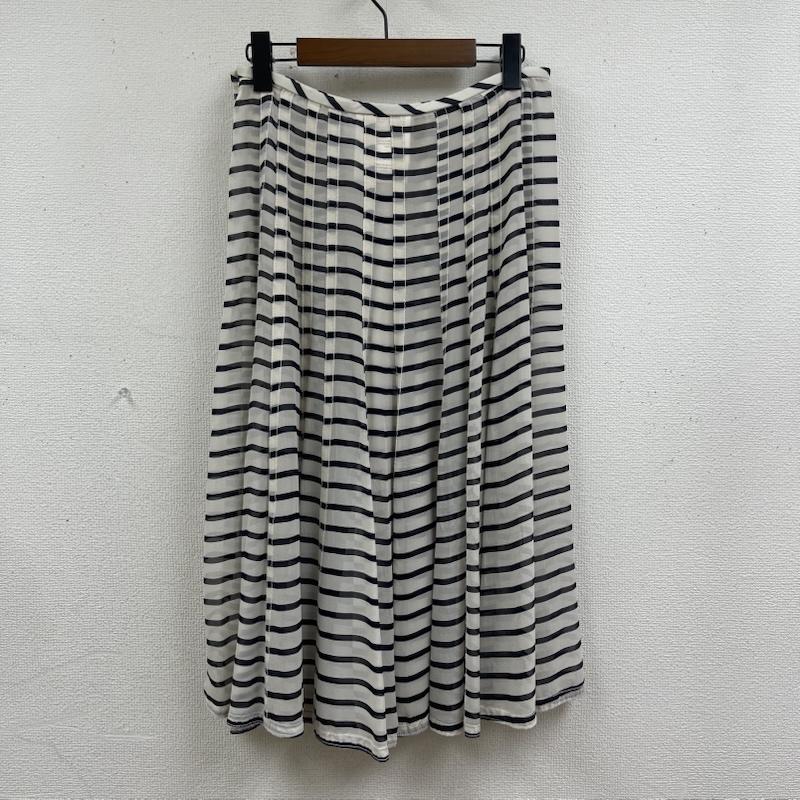 トリココムデギャルソン tricot COMME des GARSONS スカート ロングスカート 日本製 ボーダー柄 ストライプ フレア スカート AD2002 TF-S021 M 白 / ホワイト / white レディース USED 古着 中古 50166170