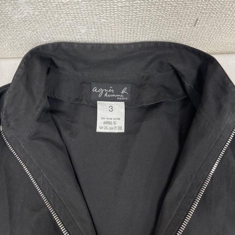 アニエスベーオム AGNESB.HOMME ジャケット、上着 ジャンパー、ブルゾン 日本製 90s スイングトップ ジャケット シャツ ジャンパー 00032492 3 黒 / ブラック / black メンズ USED 古着 中古 50166172