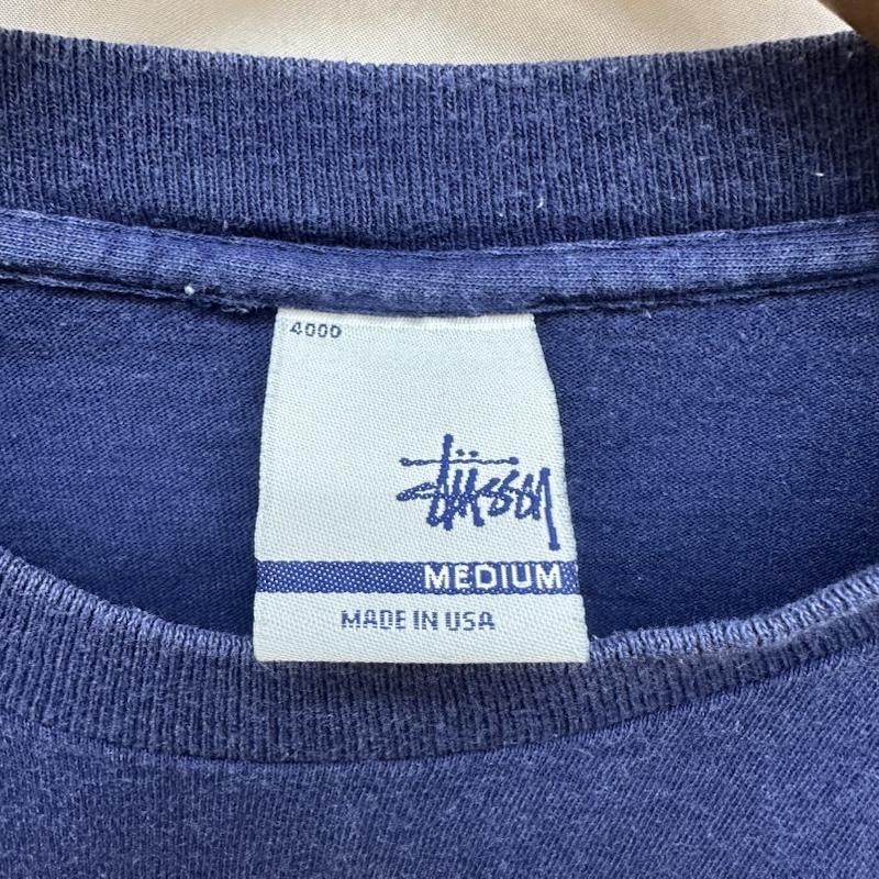 ステューシー STUSSY Tシャツ 半袖 00s USA製 銀タグ ワード プリント Tシャツ M 紺 / ネイビー / navy メンズ USED 古着 中古 50166173