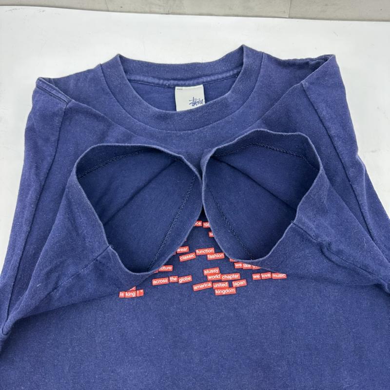 ステューシー STUSSY Tシャツ 半袖 00s USA製 銀タグ ワード プリント Tシャツ M 紺 / ネイビー / navy メンズ USED 古着 中古 50166173