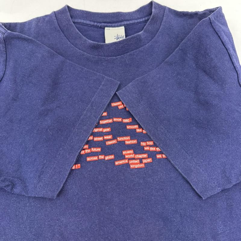 ステューシー STUSSY Tシャツ 半袖 00s USA製 銀タグ ワード プリント Tシャツ M 紺 / ネイビー / navy メンズ USED 古着 中古 50166173