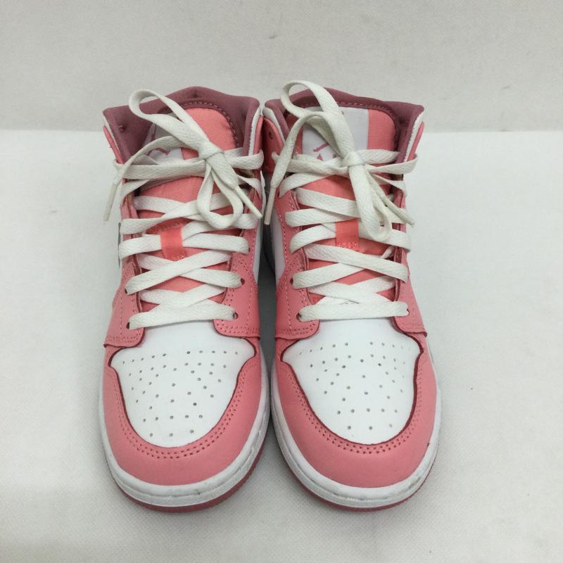 ナイキ NIKE スニーカー スニーカー NIKE AIR JORDAN ナイキ ジョーダン DQ8423-616 GS Air Jordan 1 Mid Coral Chalk 23.0cm 白 / ホワイト / white X 桃 / ピンク / pink レディース USED 古着 中古 50166174