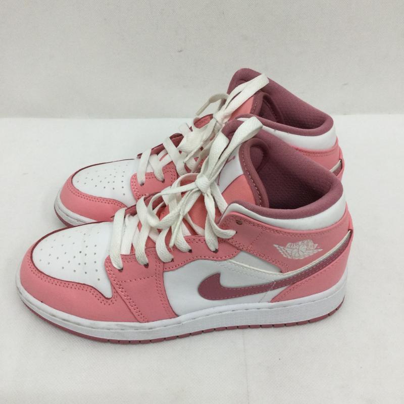 ナイキ NIKE スニーカー スニーカー NIKE AIR JORDAN ナイキ ジョーダン DQ8423-616 GS Air Jordan 1 Mid Coral Chalk 23.0cm 白 / ホワイト / white X 桃 / ピンク / pink レディース USED 古着 中古 50166174