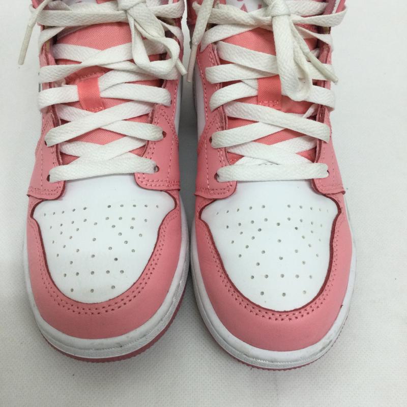 ナイキ NIKE スニーカー スニーカー NIKE AIR JORDAN ナイキ ジョーダン DQ8423-616 GS Air Jordan 1 Mid Coral Chalk 23.0cm 白 / ホワイト / white X 桃 / ピンク / pink レディース USED 古着 中古 50166174