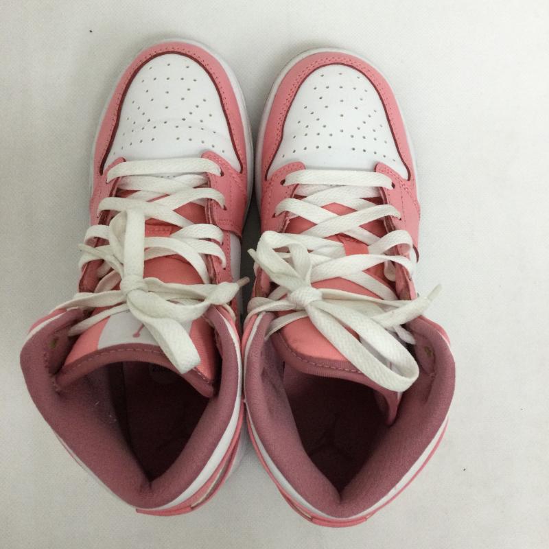 ナイキ NIKE スニーカー スニーカー NIKE AIR JORDAN ナイキ ジョーダン DQ8423-616 GS Air Jordan 1 Mid Coral Chalk 23.0cm 白 / ホワイト / white X 桃 / ピンク / pink レディース USED 古着 中古 50166174