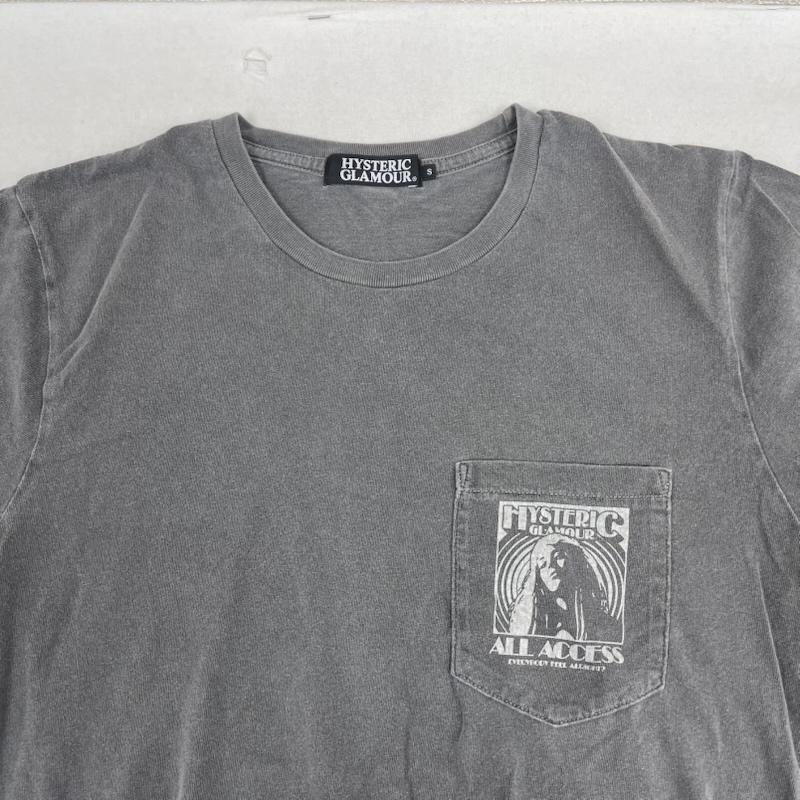 ヒステリックグラマー HYSTERIC GLAMOUR Tシャツ 半袖 日本製 ヒスガール ポケット Tシャツ カットソー 0211ct13 S チャコールグレー / チャコールグレー / メンズ USED 古着 中古 50166175