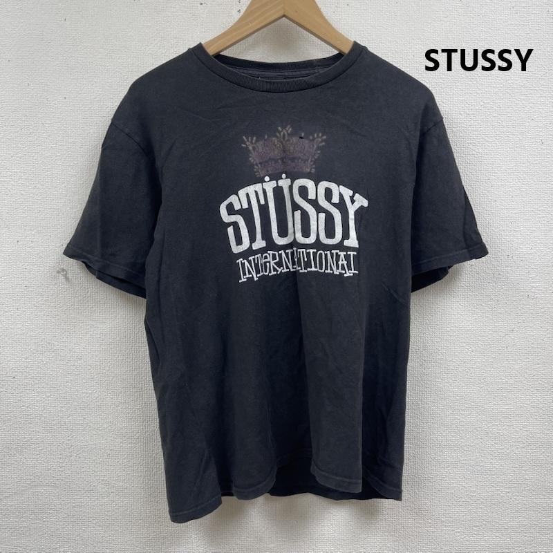 ステューシー STUSSY Tシャツ 半袖 メキシコ製 00s クラウン インターナショナル プリント Tシャツ S 黒 / ブラック / black メンズ USED 古着 中古 50166176