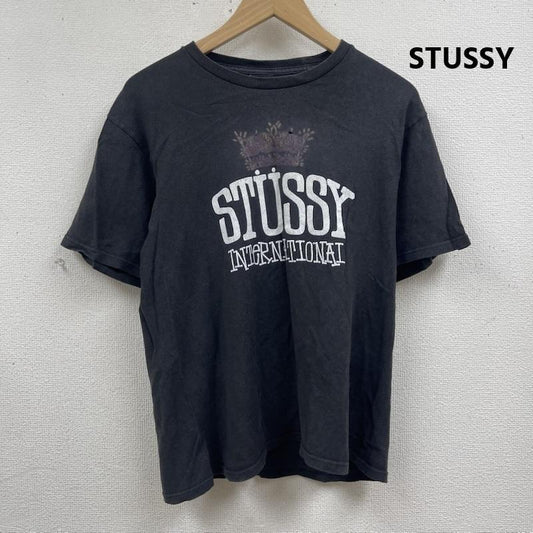 ステューシー STUSSY Tシャツ 半袖 メキシコ製 00s クラウン インターナショナル プリント Tシャツ S 黒 / ブラック / black メンズ USED 古着 中古 50166176