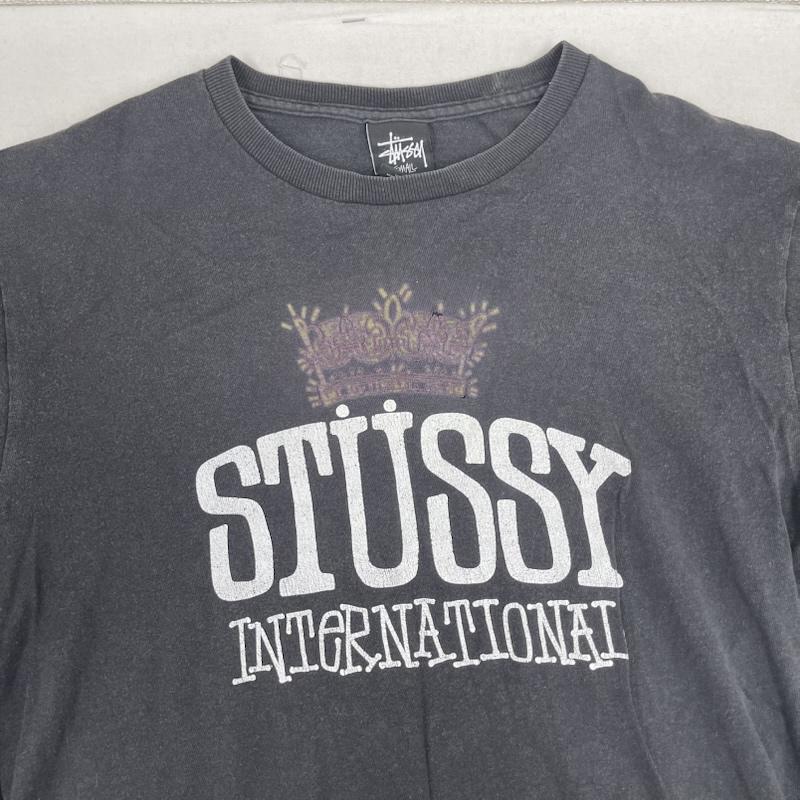 ステューシー STUSSY Tシャツ 半袖 メキシコ製 00s クラウン インターナショナル プリント Tシャツ S 黒 / ブラック / black メンズ USED 古着 中古 50166176