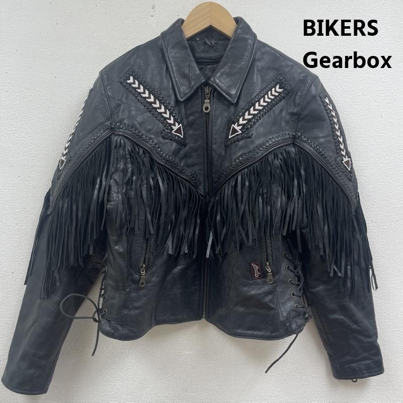 古着 USED ジャケット、上着 レザージャケット BIKERS Gearbox ヴィンテージ レザー フリンジ タッセル ウエスタン ジャケット 黒 / ブラック / black メンズ USED 古着 中古 50166177