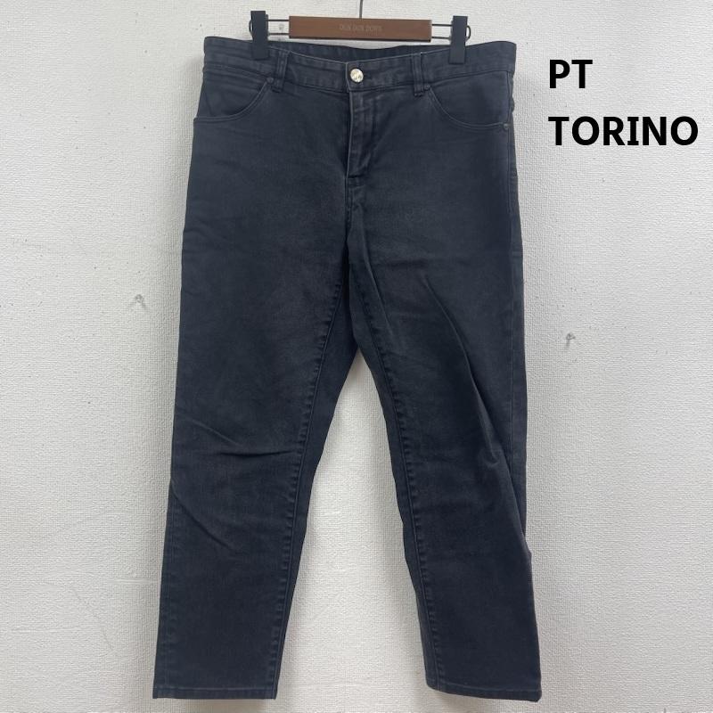古着 USED パンツ デニム、ジーンズ PT TORINO テーパード ジップフライ デニム パンツ 32インチ 黒 / ブラック / black メンズ USED 古着 中古 50166178