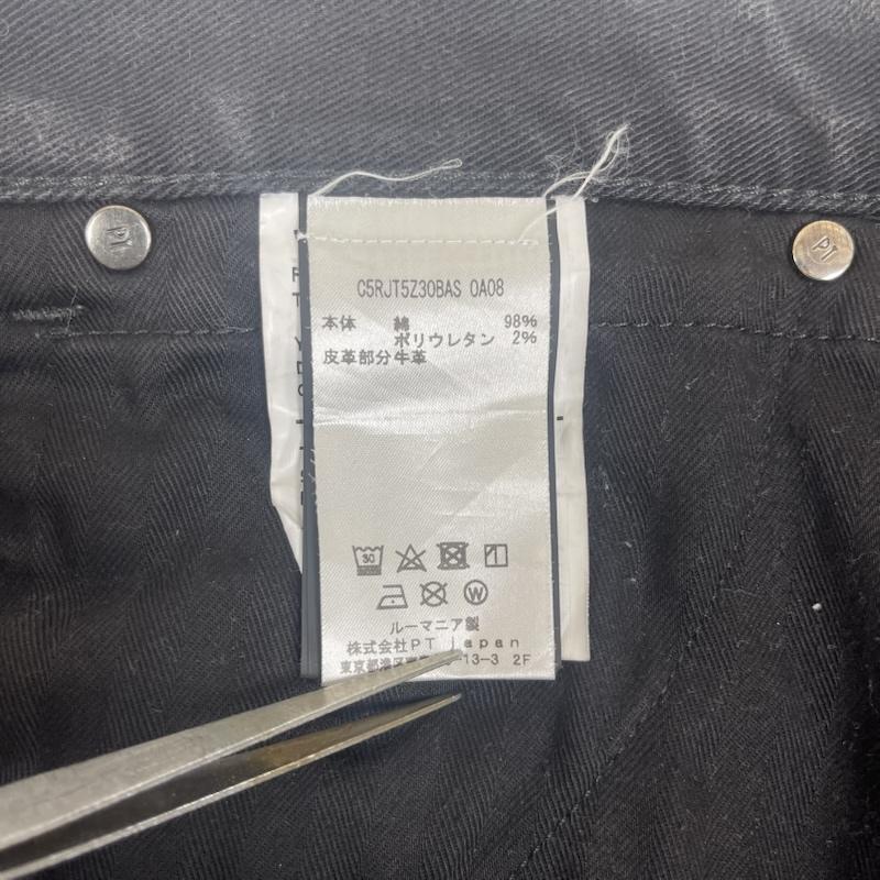 古着 USED パンツ デニム、ジーンズ PT TORINO テーパード ジップフライ デニム パンツ 32インチ 黒 / ブラック / black メンズ USED 古着 中古 50166178