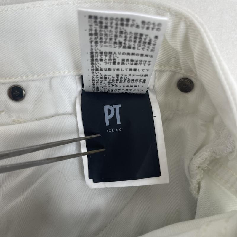 古着 USED パンツ デニム、ジーンズ PT TORINO ジップフライ テーパード デニム パンツ 32インチ 白 / ホワイト / white メンズ USED 古着 中古 50166179