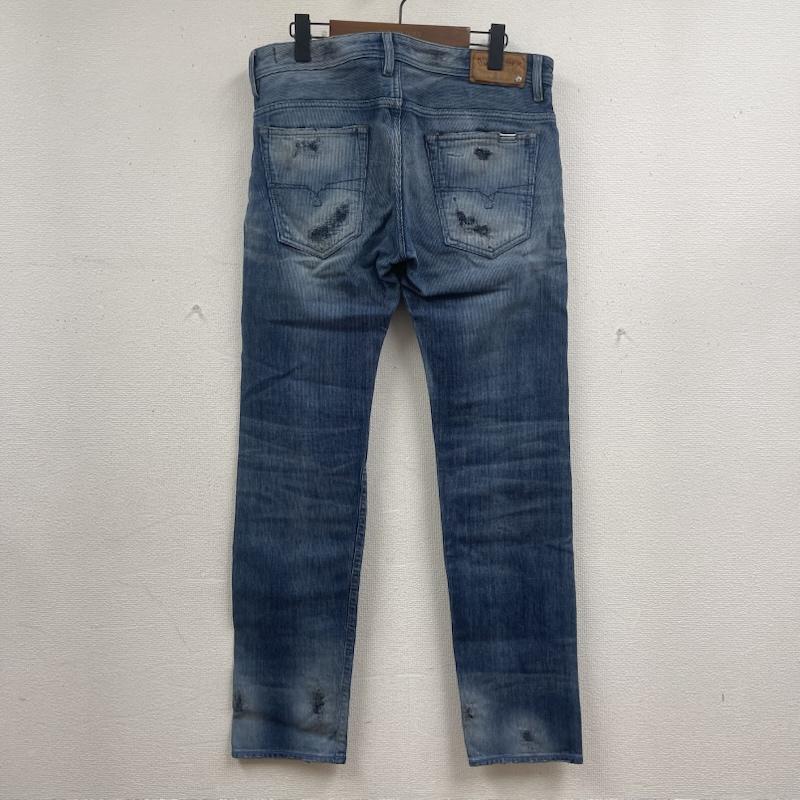 ディーゼル DIESEL パンツ デニム、ジーンズ OUR GLORY シリーズ ダメージ加工 ボタンフライ デニム パンツ 32インチ インディゴ / インディゴ / Indigo メンズ USED 古着 中古 50166181