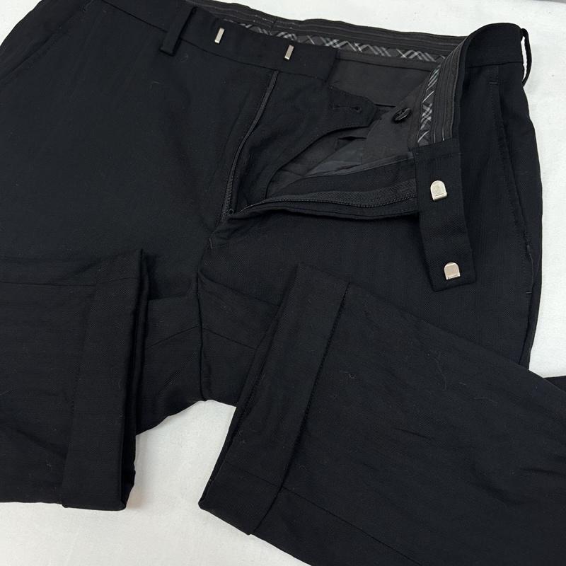 バーバリーブラックレーベル BURBERRY BLACK LABEL スーツ スーツ シャドウストライプ 3ピース テーラード ジャケット ベスト スラックス - 黒 / ブラック / black メンズ USED 古着 中古 50166185